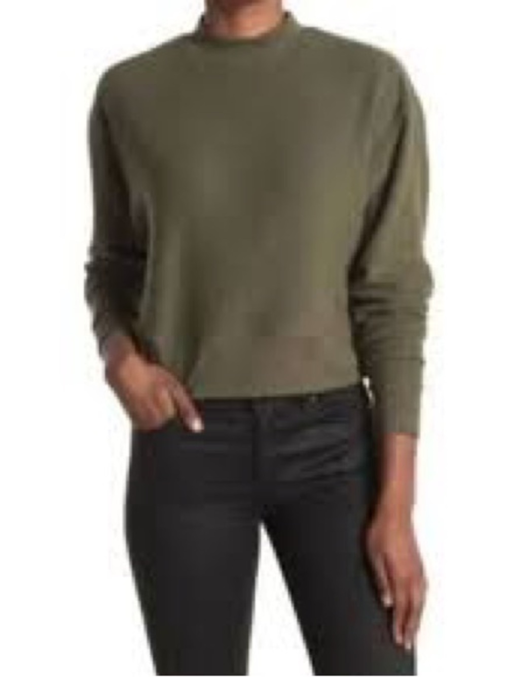 Abound Olive Green Mock Neck Sweater
